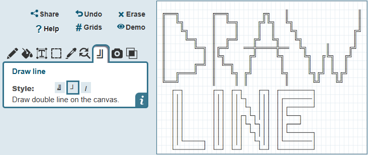 draw lines in ascii arts