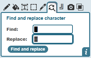 find and replace in ascii art