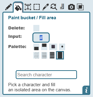 text art paint bucket