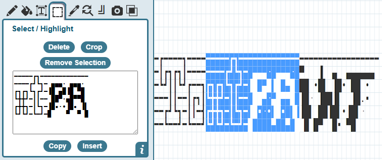 select highlight area
